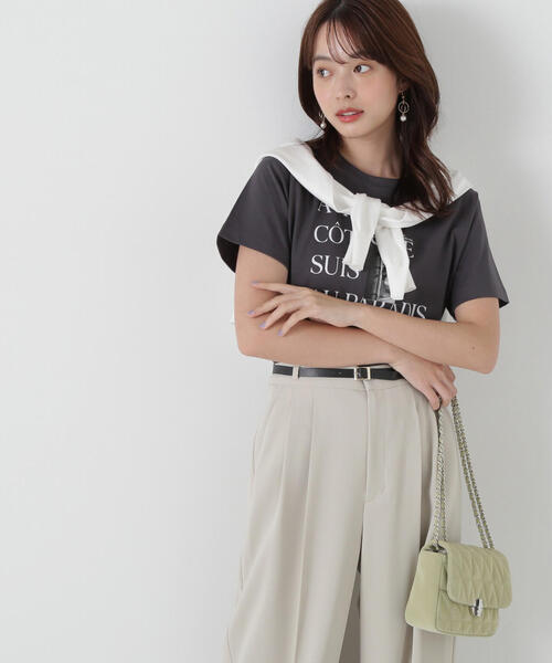 PROPORTION BODY DRESSING(プロポーションボディドレッシング)の「フォトT / 1215160303(Tシャツ/カットソー・レディース・ダークグレー/ホワイト・FREE)」の5枚目の写真