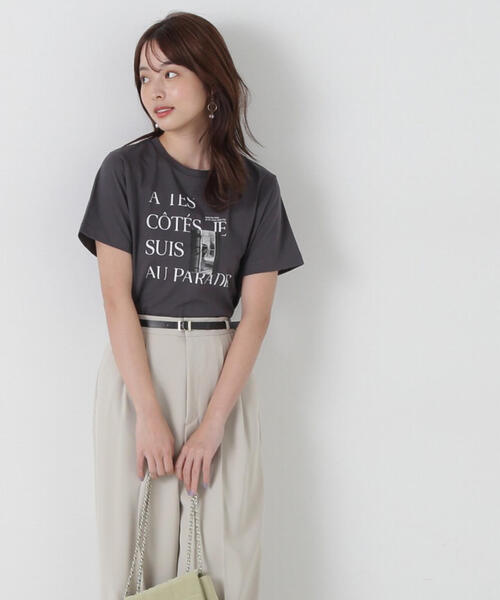 PROPORTION BODY DRESSING(プロポーションボディドレッシング)の「フォトT / 1215160303(Tシャツ/カットソー・レディース・ダークグレー/ホワイト・FREE)」の8枚目の写真