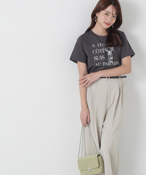 PROPORTION BODY DRESSING(プロポーションボディドレッシング)の「フォトT / 1215160303(Tシャツ/カットソー・レディース・ダークグレー/ホワイト・FREE)」の9枚目の写真