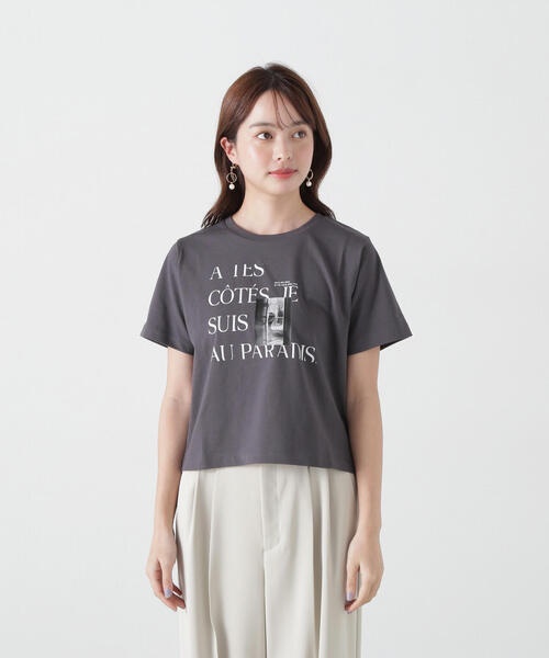PROPORTION BODY DRESSING(プロポーションボディドレッシング)の「フォトT / 1215160303(Tシャツ/カットソー・レディース・ダークグレー/ホワイト・FREE)」の14枚目の写真