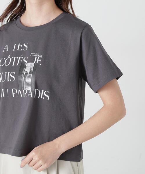 PROPORTION BODY DRESSING(プロポーションボディドレッシング)の「フォトT / 1215160303(Tシャツ/カットソー・レディース・ダークグレー/ホワイト・FREE)」の18枚目の写真