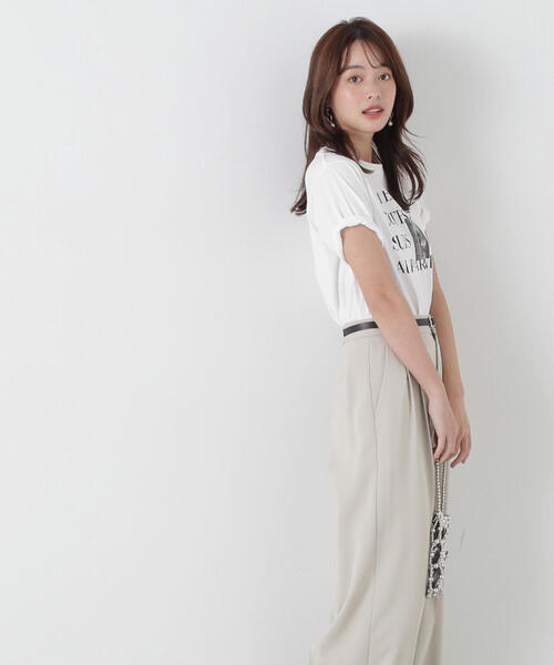 PROPORTION BODY DRESSING(プロポーションボディドレッシング)の「フォトT / 1215160303(Tシャツ/カットソー・レディース・ダークグレー/ホワイト・FREE)」の21枚目の写真