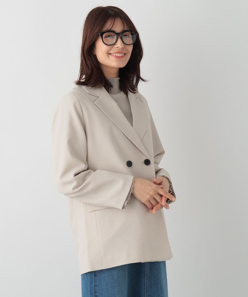 FOUND GOOD（ファウンドグッド）の「イージーケアテーラードJK（テーラードジャケット・レディース・ベージュ/アイボリー・S/M/L）」の9枚目の写真