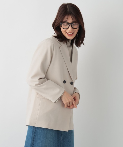 FOUND GOOD（ファウンドグッド）の「イージーケアテーラードJK（テーラードジャケット・レディース・ベージュ/アイボリー・S/M/L）」の11枚目の写真