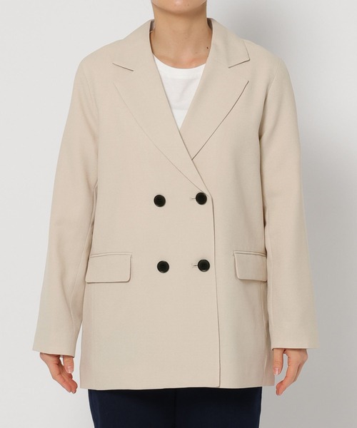 FOUND GOOD（ファウンドグッド）の「イージーケアテーラードJK（テーラードジャケット・レディース・ベージュ/アイボリー・S/M/L）」の18枚目の写真