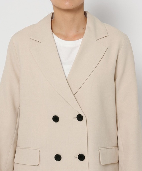 FOUND GOOD（ファウンドグッド）の「イージーケアテーラードJK（テーラードジャケット・レディース・ベージュ/アイボリー・S/M/L）」の21枚目の写真