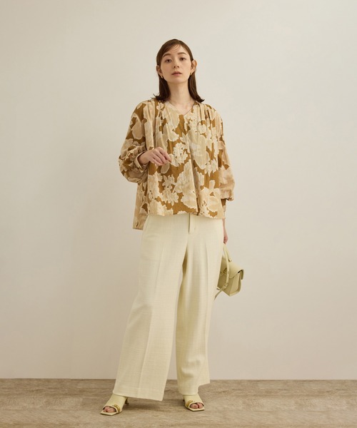 ROPE'(ロペ)の「【DEVEAUX(デヴォー)】別注ボカシフラワーボリュームスリーブブラウス/洗える(シャツ/ブラウス・レディース・ブラウン系その他2/オレンジ系その他・FREE)」の22枚目の写真