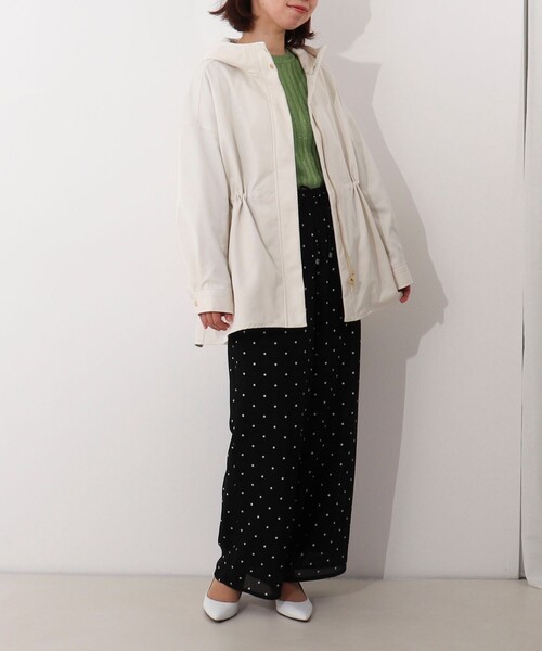 MICO COULIER（ミコクリエ）の「クリアツイル マウンテンパーカー（ブルゾン・レディース・オリーブ/キナリ/ベージュ・38）」の4枚目の写真