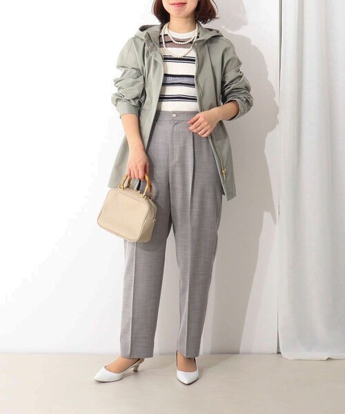 MICO COULIER（ミコクリエ）の「クリアツイル マウンテンパーカー（ブルゾン・レディース・オリーブ/キナリ/ベージュ・38）」の7枚目の写真