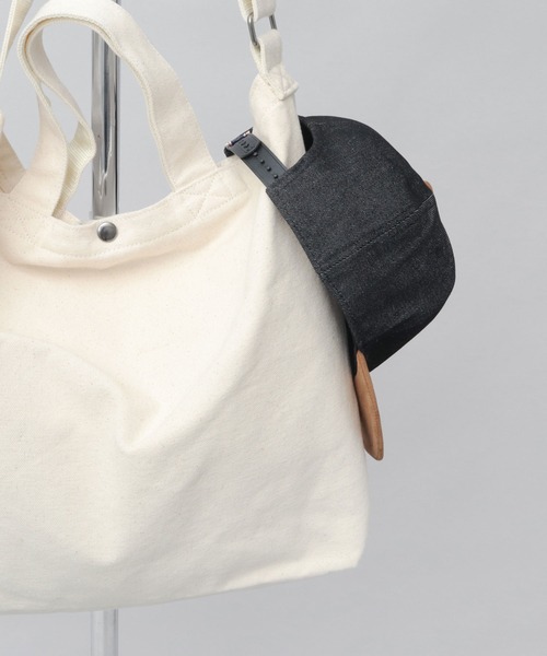 A.M.S.（エーエムエス）の「フェイクスエードつば デニム 平つば ベースボールキャップ（キャップ・メンズ・ブラック/ネイビー・FREE）」の10枚目の写真