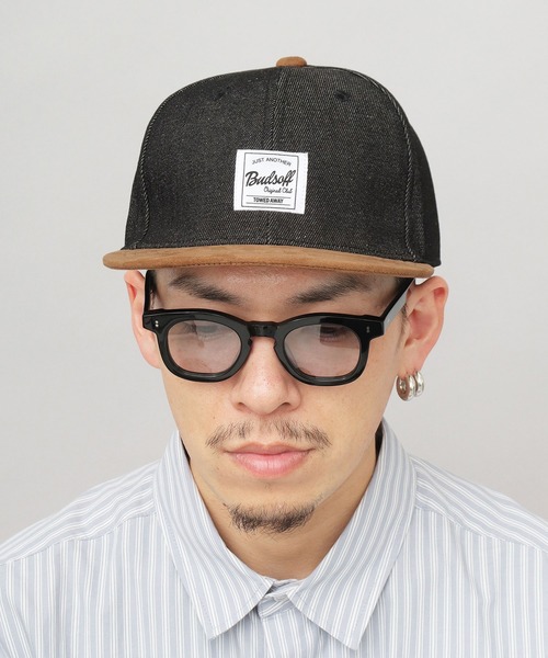 A.M.S.（エーエムエス）の「フェイクスエードつば デニム 平つば ベースボールキャップ（キャップ・メンズ・ブラック/ネイビー・FREE）」の14枚目の写真