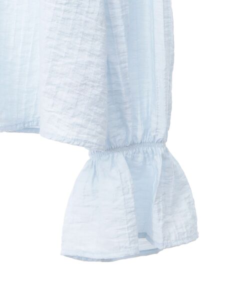 earth music&ecology(アースミュージックアンドエコロジー)の「2WAYスクエアラッフルカラーブラウス(シャツ/ブラウス・レディース・オフホワイト/イエロー/サックスブルー・FREE)」の16枚目の写真