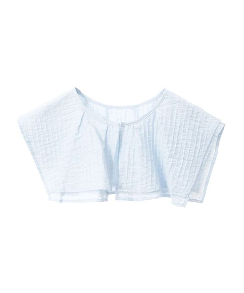 earth music&ecology(アースミュージックアンドエコロジー)の「2WAYスクエアラッフルカラーブラウス(シャツ/ブラウス・レディース・オフホワイト/イエロー/サックスブルー・FREE)」の8枚目の写真