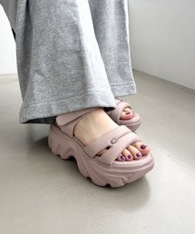 ORiental TRaffic（オリエンタルトラフィック）の「カット デザイン パデット 厚底 サンダル  51206（サンダル）」