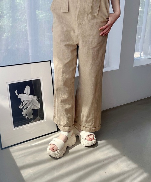 ORiental TRaffic（オリエンタルトラフィック）の「カットデザインパデット厚底サンダル/51206（サンダル・レディース・ベージュ/ブルー/ブラック・SS/S/M/L/LL/3L）」の12枚目の写真