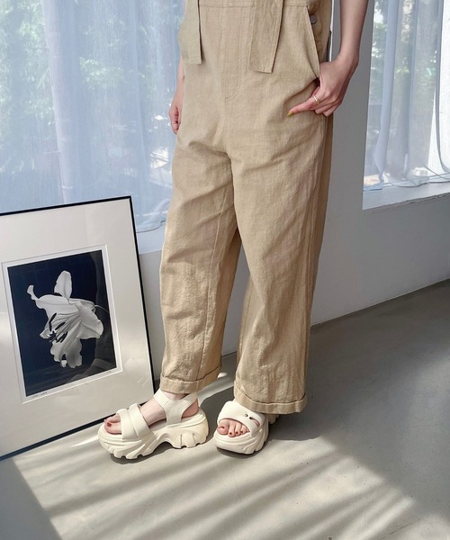 ORiental TRaffic（オリエンタルトラフィック）の「カットデザインパデット厚底サンダル/51206（サンダル・レディース・ベージュ/ブルー/ブラック・SS/S/M/L/LL/3L）」の13枚目の写真