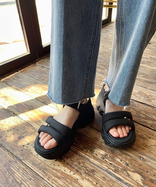 カットデザインパデット厚底サンダル/51206（サンダル）｜ORiental