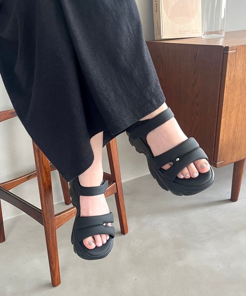 セール】カットデザインパデット厚底サンダル/51206（サンダル