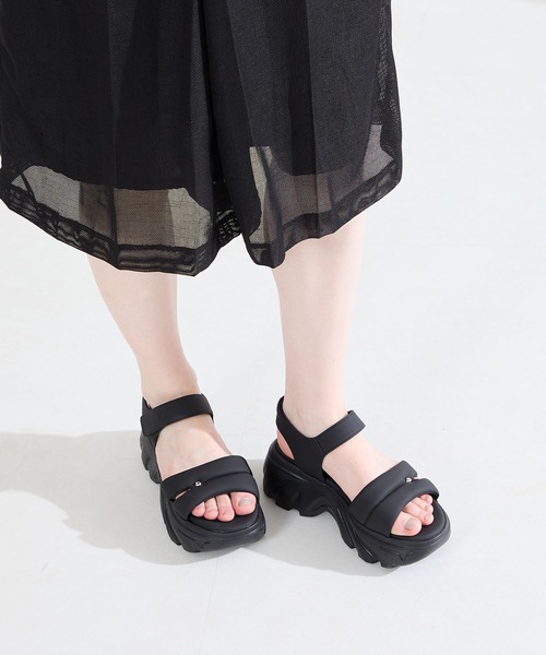 ORiental TRaffic（オリエンタルトラフィック）の「カットデザインパデット厚底サンダル/51206（サンダル・レディース・ベージュ/ブルー/ブラック・SS/S/M/L/LL/3L）」の22枚目の写真