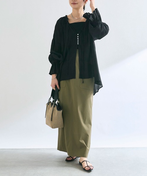 RIVE DROITE(リヴドロワ)の「【着映え◎】楊柳ギャザーブラウス(シャツ/ブラウス・レディース・オフホワイト/モカ/ブラック・FREE)」の20枚目の写真