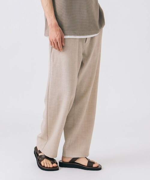 BEAMS HEART（ビームスハート）の「アンクル メランジ ワイドイージー パンツ 【吸水速乾】（その他パンツ・メンズ・ネイビー/ベージュ/ベージュ系その他・SMALL/MEDIUM/LARGE）」の2枚目の写真