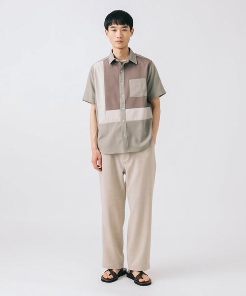 BEAMS HEART（ビームスハート）の「アンクル メランジ ワイドイージー パンツ 【吸水速乾】（その他パンツ・メンズ・ネイビー/ベージュ/ベージュ系その他・SMALL/MEDIUM/LARGE）」の4枚目の写真