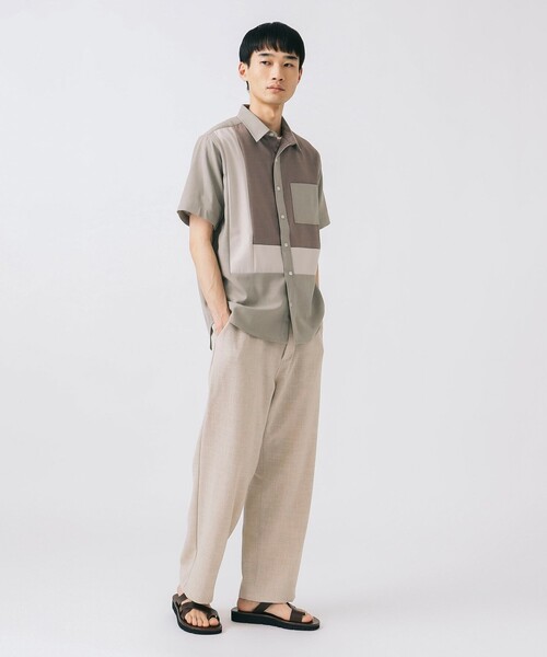 BEAMS HEART（ビームスハート）の「アンクル メランジ ワイドイージー パンツ 【吸水速乾】（その他パンツ・メンズ・ネイビー/ベージュ/ベージュ系その他・SMALL/MEDIUM/LARGE）」の5枚目の写真