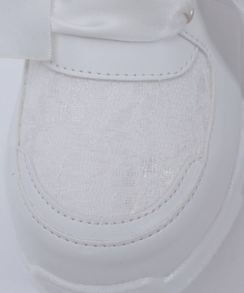 axes femme POETIQUE（アクシーズファムポエティック）の「サテンリボンスニーカー（スニーカー・レディース・ホワイト/ブラック・MEDIUM/LARGE）」の6枚目の写真