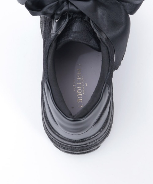 axes femme POETIQUE（アクシーズファムポエティック）の「サテンリボンスニーカー（スニーカー・レディース・ホワイト/ブラック・MEDIUM/LARGE）」の17枚目の写真