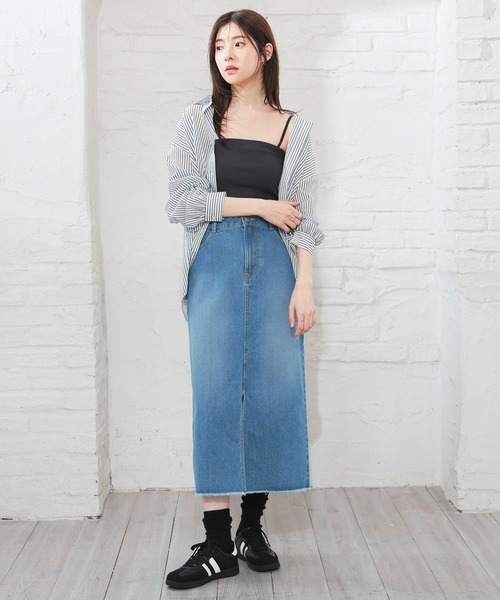 Honeys（ハニーズ）の「【ＵＶカット・吸水速乾】カップ付ベアトップ（チューブトップ・レディース・ブラック/ホワイト/ライトグリーン/レッド/杢グレー/ホワイト×ブラック/スミクロ・L/M/S）」の12枚目の写真