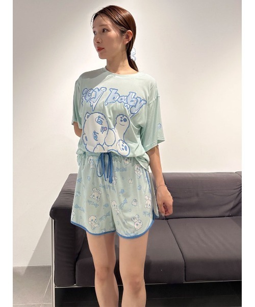 セール】【icy baby】【接触冷感】Tシャツセットアップ（ルームウェア