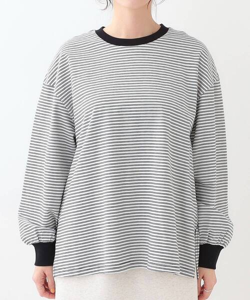 Cutie Blonde(キューティーブロンド)の「【洗える】ボーダーリブカットソー(Tシャツ/カットソー・レディース・ホワイト系3/ブラック系2/ブルー系2・00)」の16枚目の写真