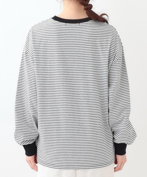 Cutie Blonde(キューティーブロンド)の「【洗える】ボーダーリブカットソー(Tシャツ/カットソー・レディース・ホワイト系3/ブラック系2/ブルー系2・00)」の18枚目の写真