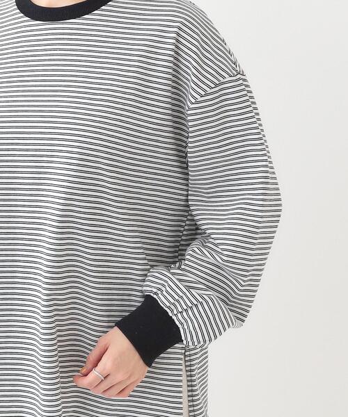 Cutie Blonde(キューティーブロンド)の「【洗える】ボーダーリブカットソー(Tシャツ/カットソー・レディース・ホワイト系3/ブラック系2/ブルー系2・00)」の20枚目の写真