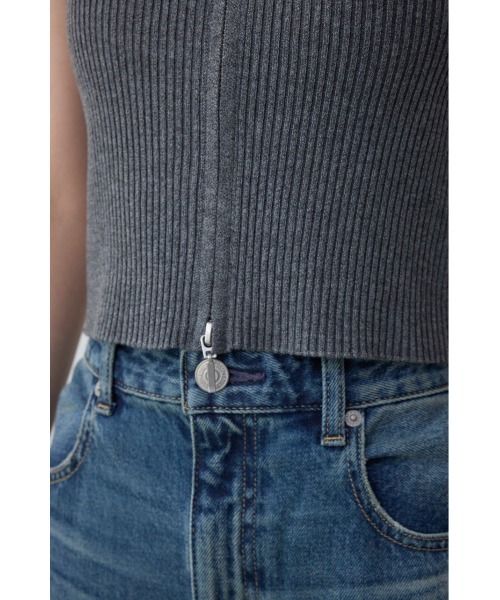 AZUL by moussy（アズールバイマウジー）の「Wジップショートスリーブ配色リブプルオーバー（カーディガン/ボレロ・レディース・ピンク/アイボリー/ブラック/ブルー/杢グレー・FREE）」の15枚目の写真