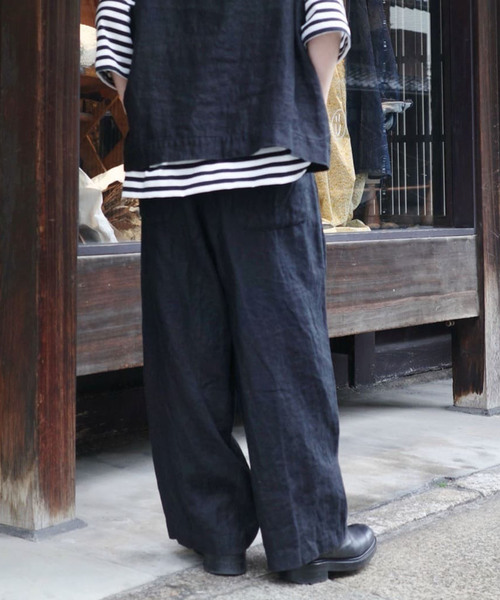 JOURNAL STANDARD LUXE（ジャーナルスタンダード　ラックス）の「フレンチリネンツイルパンツ（その他パンツ・レディース・ブラック/ブラウン系その他・SMALL/MEDIUM）」の3枚目の写真