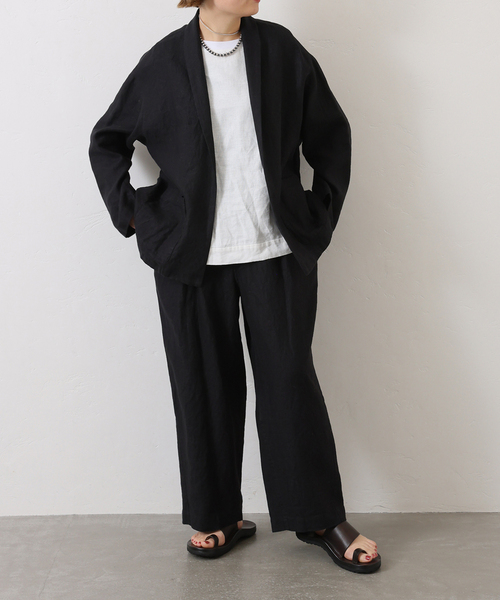 JOURNAL STANDARD LUXE（ジャーナルスタンダード　ラックス）の「フレンチリネンツイルパンツ（その他パンツ・レディース・ブラック/ブラウン系その他・SMALL/MEDIUM）」の5枚目の写真