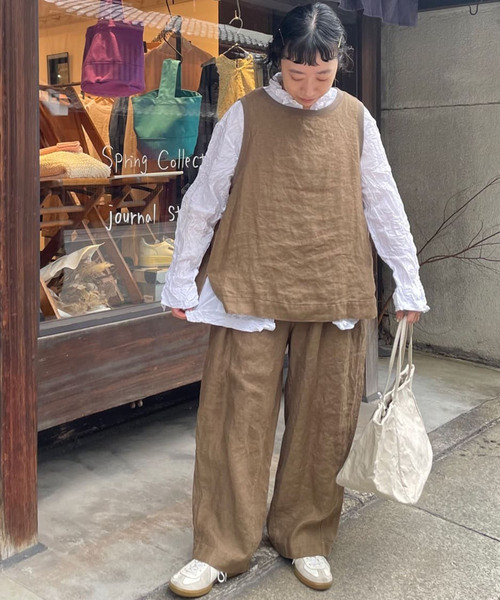 JOURNAL STANDARD LUXE（ジャーナルスタンダード　ラックス）の「フレンチリネンツイルパンツ（その他パンツ・レディース・ブラック/ブラウン系その他・SMALL/MEDIUM）」の7枚目の写真