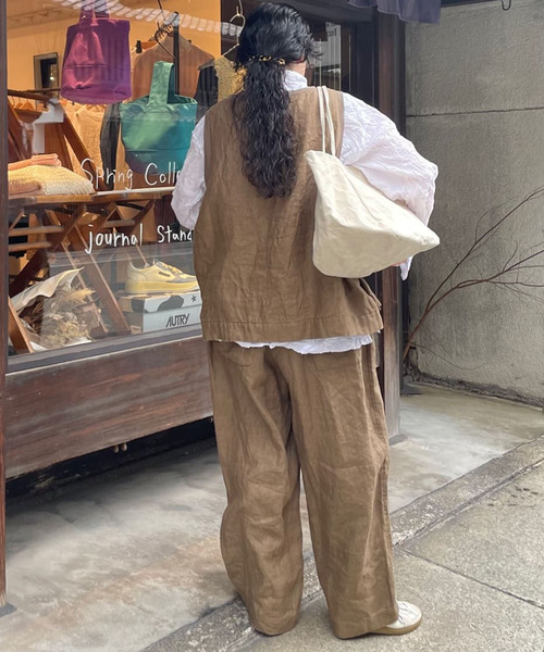 JOURNAL STANDARD LUXE（ジャーナルスタンダード　ラックス）の「フレンチリネンツイルパンツ（その他パンツ・レディース・ブラック/ブラウン系その他・SMALL/MEDIUM）」の8枚目の写真