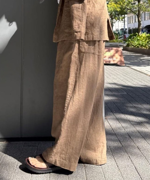 JOURNAL STANDARD LUXE（ジャーナルスタンダード　ラックス）の「フレンチリネンツイルパンツ（その他パンツ・レディース・ブラック/ブラウン系その他・SMALL/MEDIUM）」の9枚目の写真