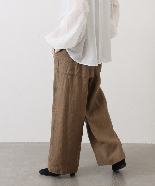 JOURNAL STANDARD LUXE（ジャーナルスタンダード　ラックス）の「フレンチリネンツイルパンツ（その他パンツ・レディース・ブラック/ブラウン系その他・SMALL/MEDIUM）」の13枚目の写真