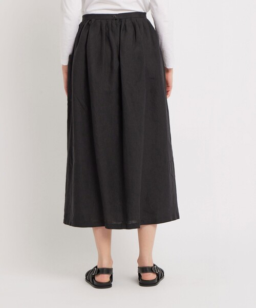 agnes b.（アニエスベー）の「リネン ロングスカート "Telma"（スカート・レディース・ブラック・36/38）」の3枚目の写真