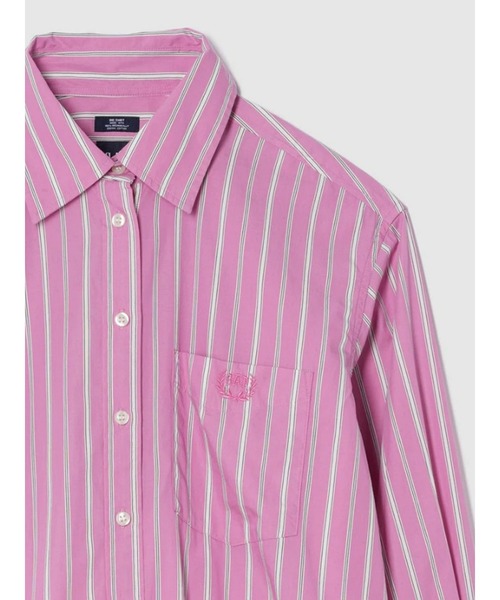 GAP（ギャップ）の「ポプリン ビッグシャツ（シャツ/ブラウス・レディース・ブルー系その他/イエロー/ピンク系その他/グリーン/ピンク/ホワイト×ブルー・L/M/XS/XXS/S）」の5枚目の写真