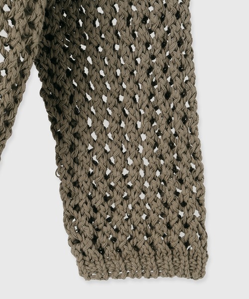 セール】メッシュサファリニットカーディガン（カーディガン