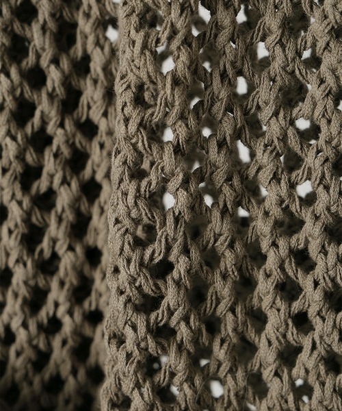 未使用です【anuans】メッシュサファリニットカーディガン メッシュサファリニットカーディガン