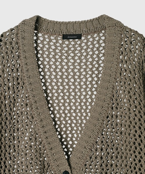 セール】メッシュサファリニットカーディガン（カーディガン/ボレロ