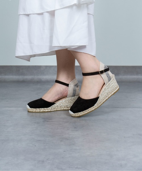 GAIMO(ガイモ)の「【GAIMO/ガイモ】エスパドリーユ ウェッジサンダル(サンダル・レディース・ブラック/ブラウン・36/37/38/39)」の2枚目の写真