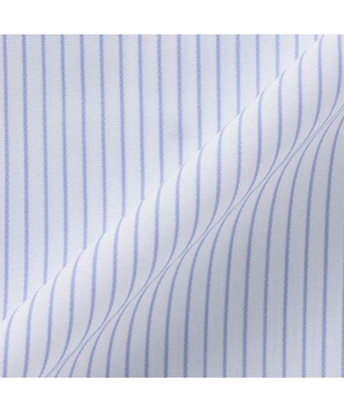 TOKYO SHIRTS(トウキョウシャツ)の「透け防止 形態安定ノーアイロン スキッパー 7分袖ビジネスワイシャツ(ビジネスシャツ・レディース・ブルー・LL/S/M/L/XS/XL)」の5枚目の写真