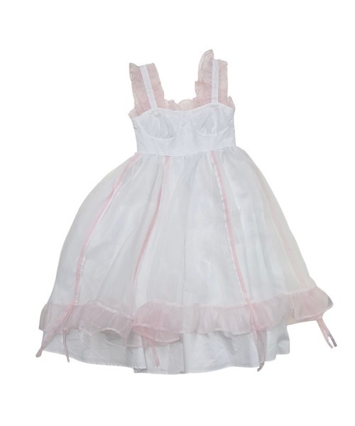 PAIN（ペイン）の「オーガンジーバイカラーフリルシャツロングドレス（ドレス・レディース・ブラック/ホワイト×ピンク/ブルー・FREE）」の19枚目の写真