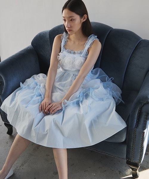 Ylisse 水色 フリル付きモダンドレス(XSサイズ着丈110cm) Ylisse 水色 フリル付きモダンドレス(XSサイズ着丈110cm) 2026年最新